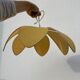 Suspension fleur pétale jaune vintage 70s