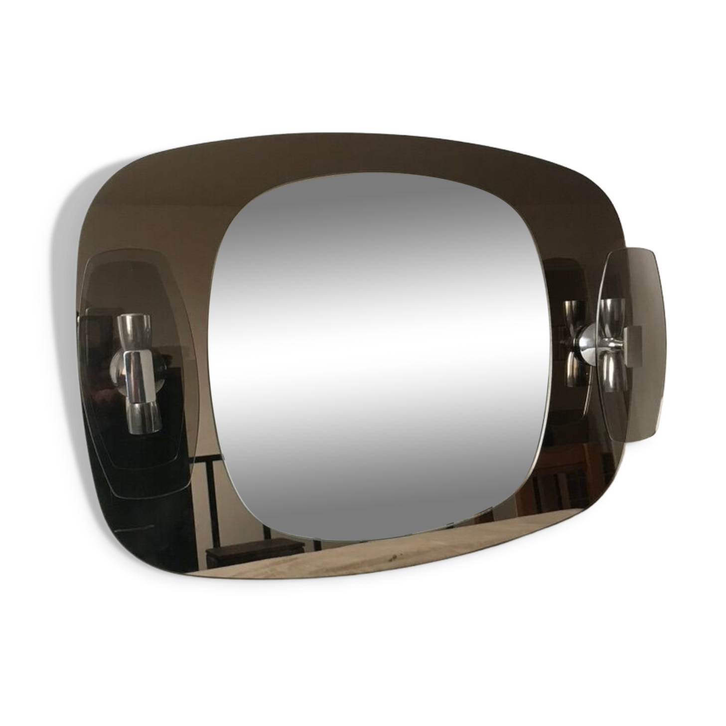 Veca smoked bathroom mirror 79x59cm