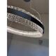 Murano Glass Pendant Chandelier Hammered Clear Glass in Polish Kromo Ring W
