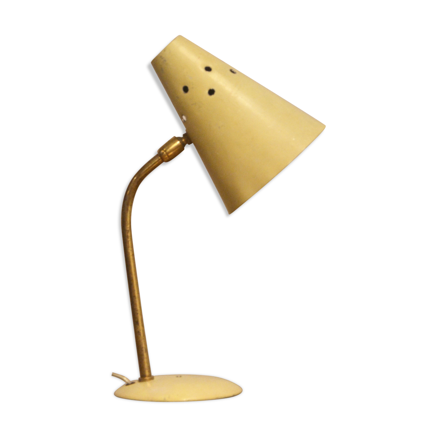 Perforated metal desk lamp 1950