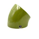 Space age set of 2 green ceramic vide poche, Sicart Italy ca. 1970