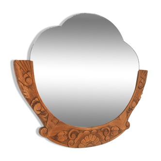 Antique vintage Art Deco mirror from the 1930s