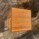 Rattan shelf with crossbars