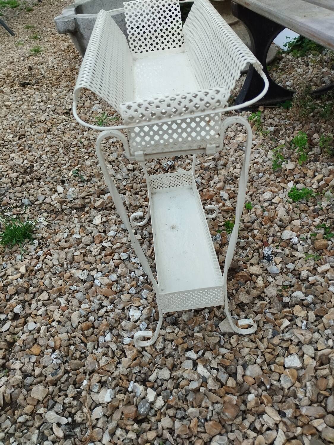 Antique vintage wrought iron planter