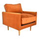 Restored vintage armchair Cube, 1970s, russet velvet