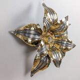 70's Brutalist Brass Wall/Ceiling Light