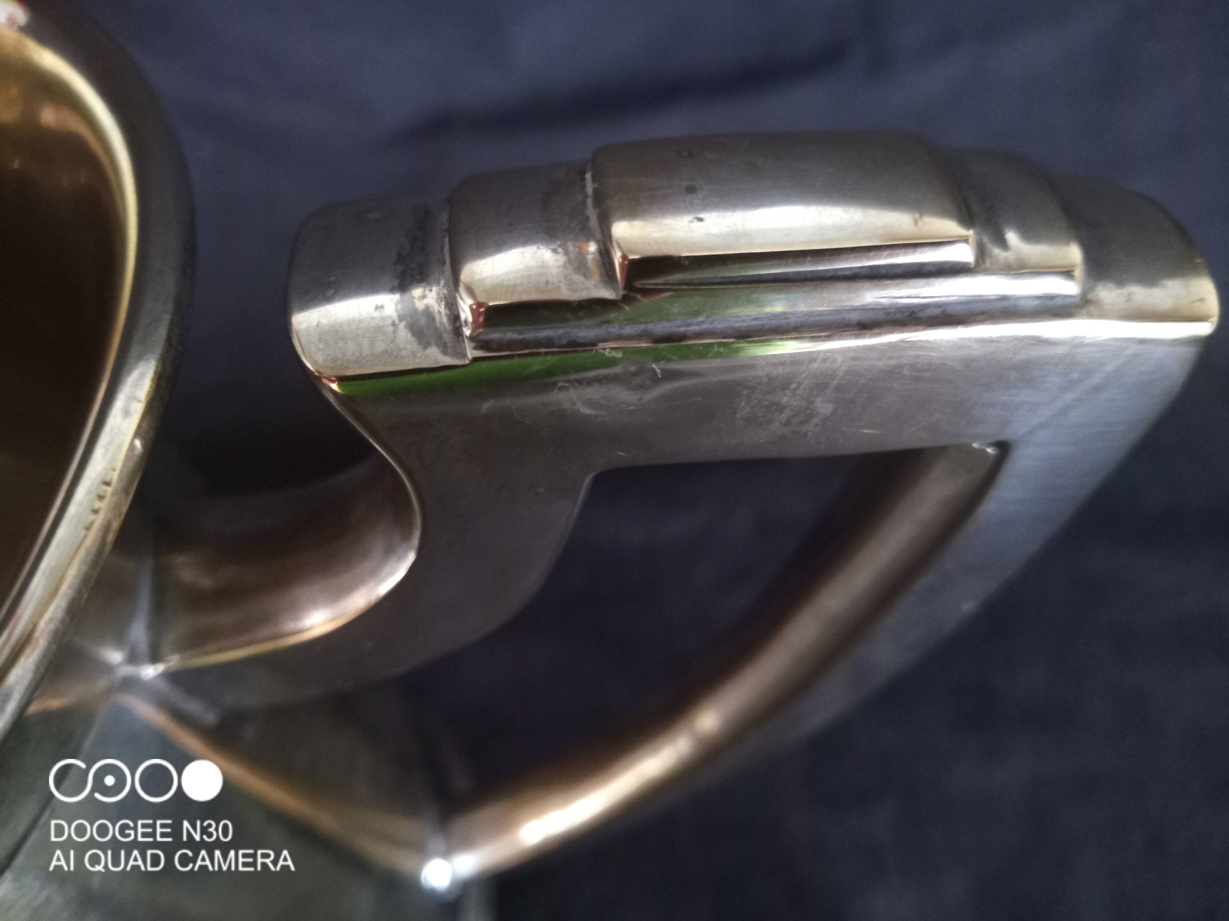 Art Deco water carafe in silver metal
