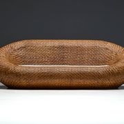 Canapé en osier tressé, style milieu du XXe siècle, France, années 1970