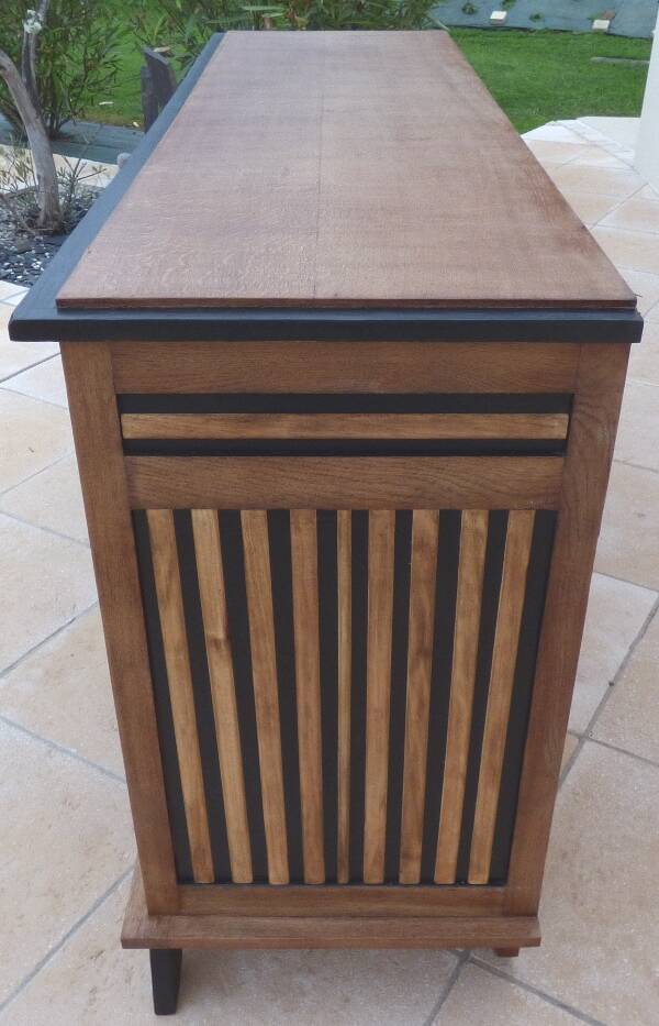 Enfilade en bois massif 3 portes 3 tiroirs