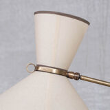 Robert Mathieu French Brass Adjustable Mid-Century Floor Lamp