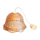 Flower-shaped braided wicker hanging