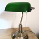 Bank lamp in opal green color años 80