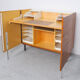 Vintage teak desk in cabinet, 1960s