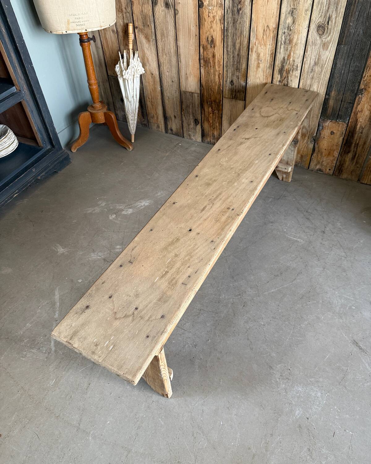 Pair of vintage farmhouse benches (refurbished)