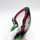 Flavio Poli Seguso Sommerso Green Magenta Ashtray 17.5cm 962g