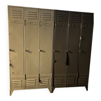 Pair of industrial lockers