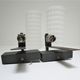 Pair of opaline wall lamps cylinder and metal years 50-60