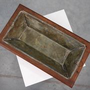 Rectangular Art Deco planter in wood, France 1920