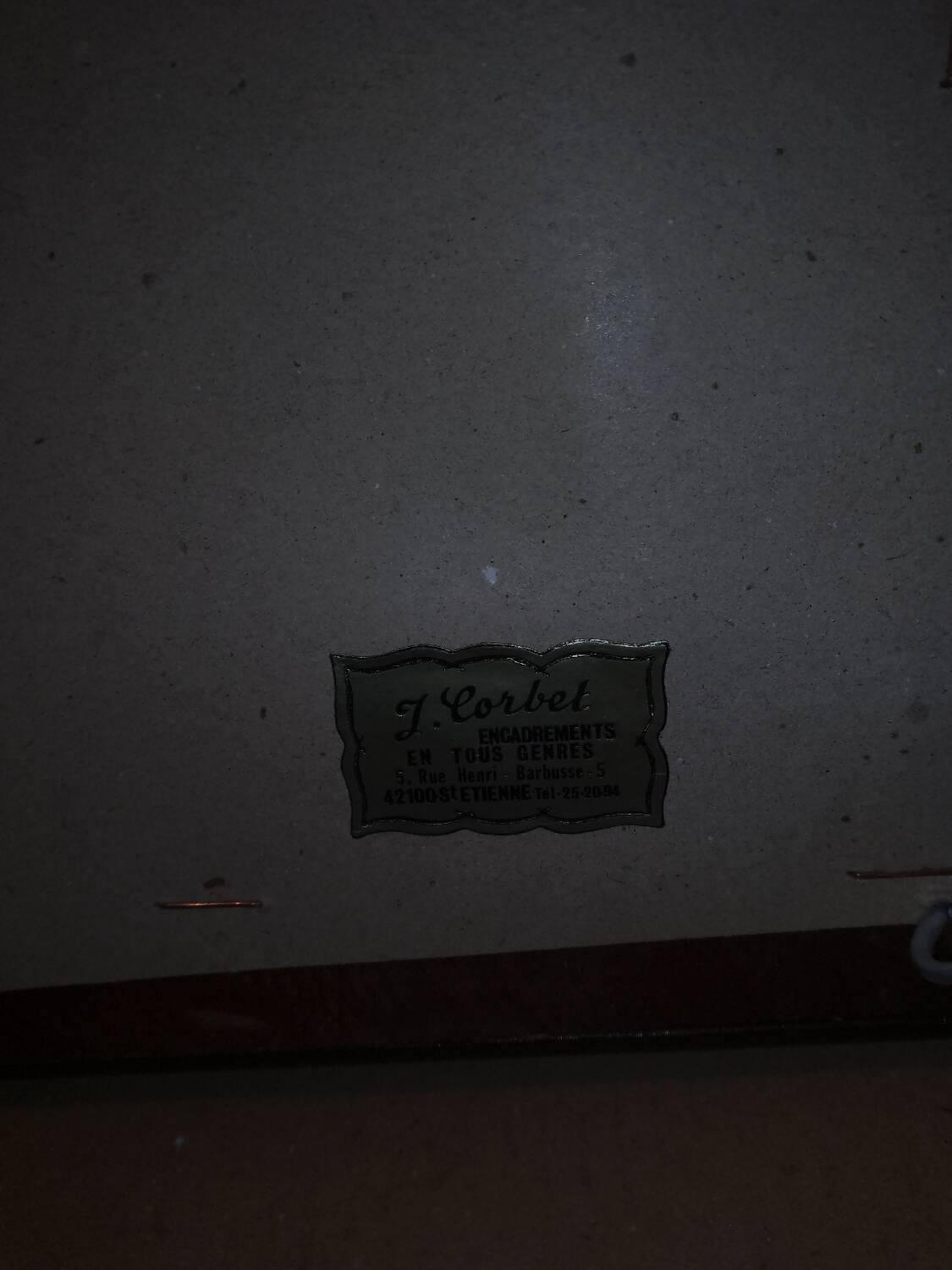 Blue Pheasant Cubist Tapestry Wool Artist René Fumeron Painting France vintage 1970's