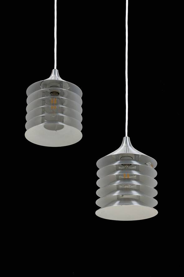 Set of 2 'Duett' pendant lamps / Bent Gantzel-Boysen / Ikea / 1980s / Danish postmodern design