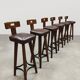 Vintage design 70’s wooden bars tools T-back Brutalist