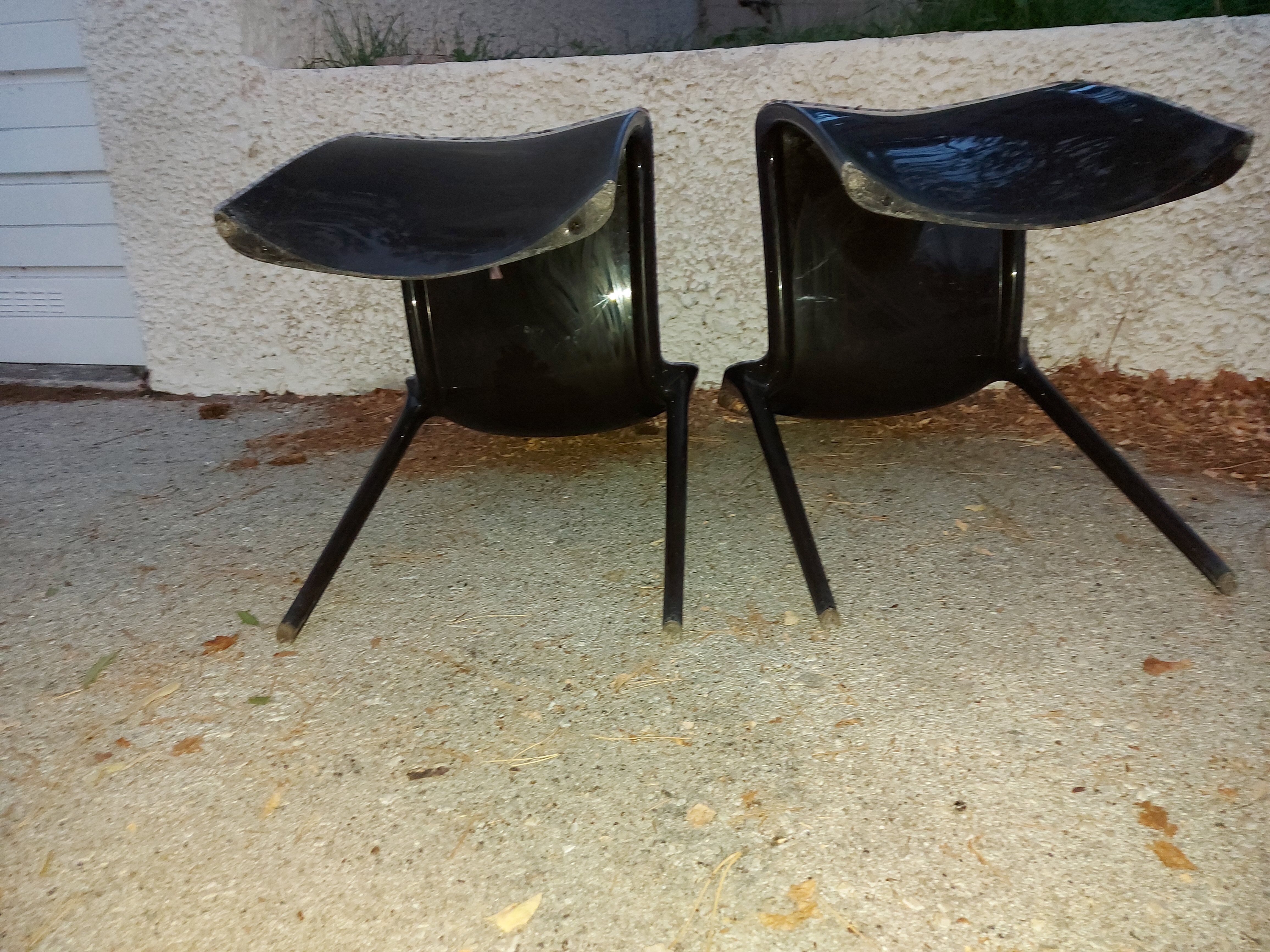 Two Italian design chairs Pedrali smart model