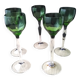 5 Blown Glass Liqueur Glasses