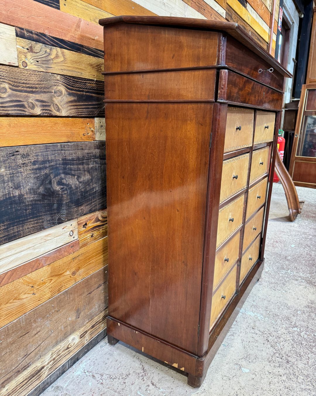 Mahogany writing cabinet