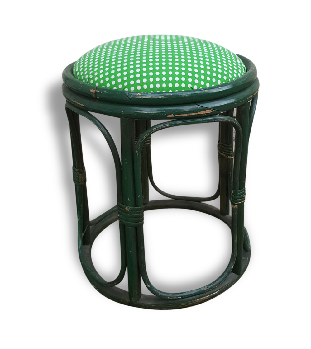 Vintage rattan stool