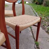 4 chaises Arne Wahl Iversen cordage neuf
