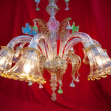 Murano glass chandelier circa 1980