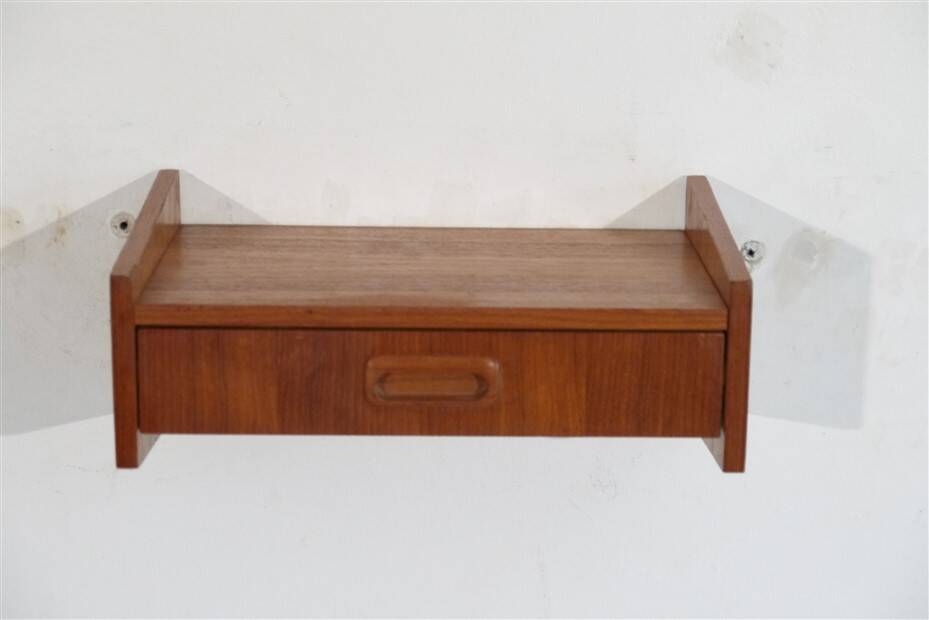 Vintage Scandinavian teak shelf 1960