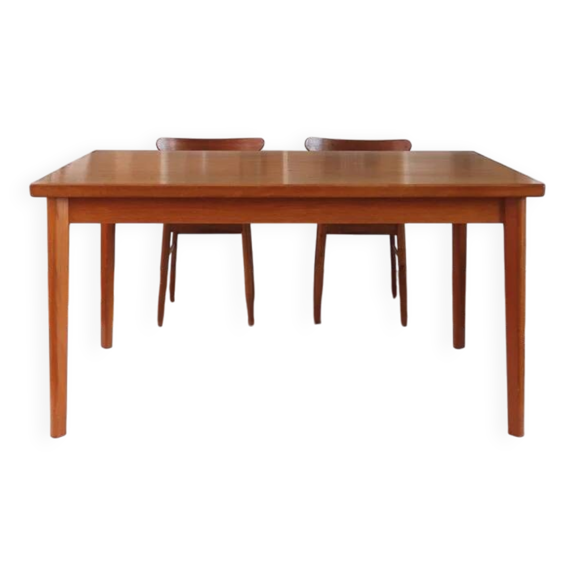 Scandinavian extendable dining table in teak from the 1960s.