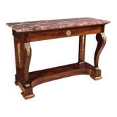 Console en style Empire italien du 19ème siècle avec plateau en marbre.