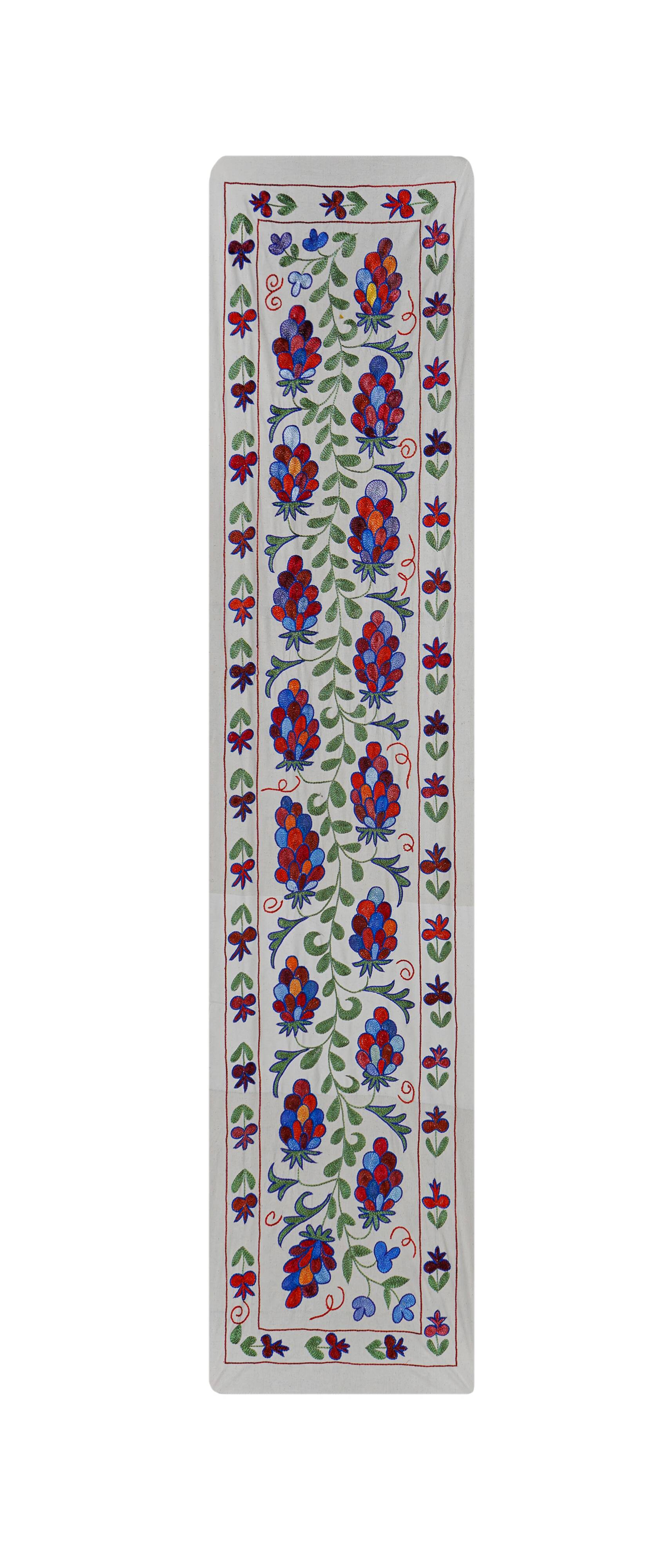 Hand-knotted rug, vintage Turkish rug 43x180 cm