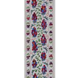 Hand-knotted rug, vintage Turkish rug 43x180 cm