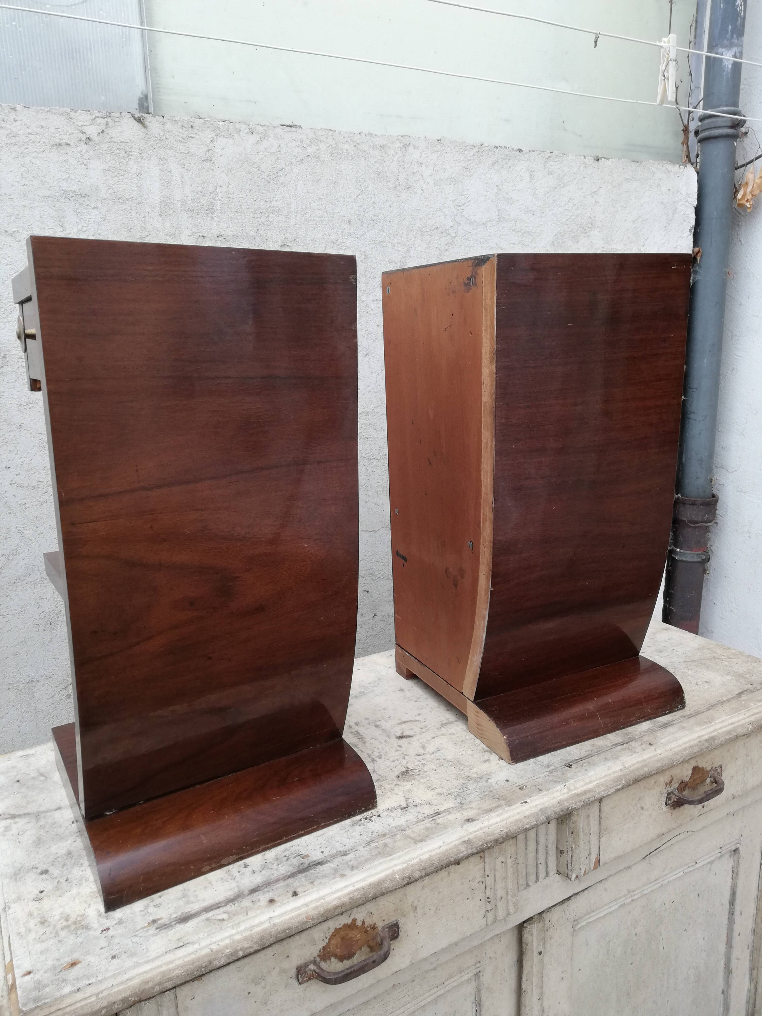 Pair of art deco bedsides