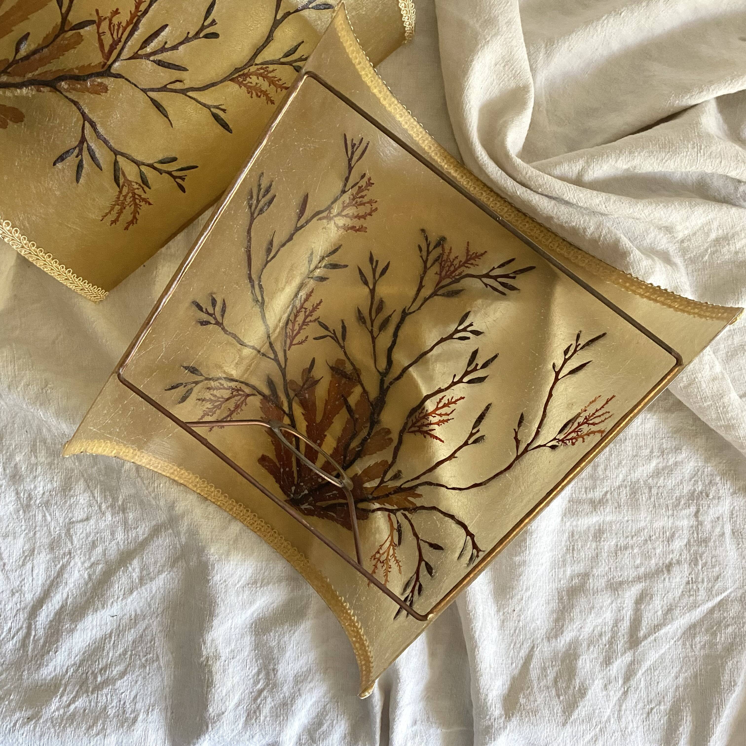 Paire d'appliques vintage herbiers