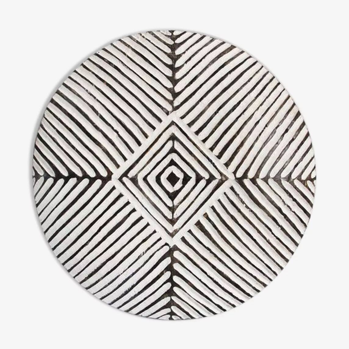 Traditional Bamileke round shield of 40cm