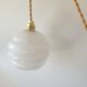 Pair of lamp in pale pink glass of clichy