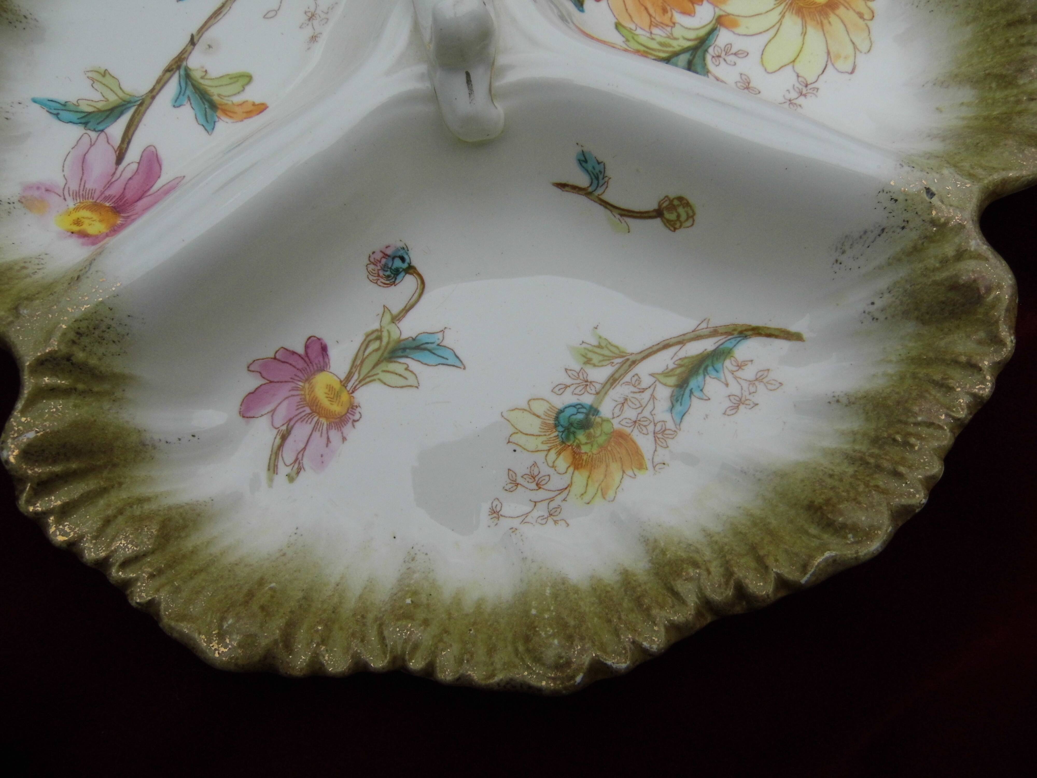 Dish with porcelain compartments, "beggar", art nouveau