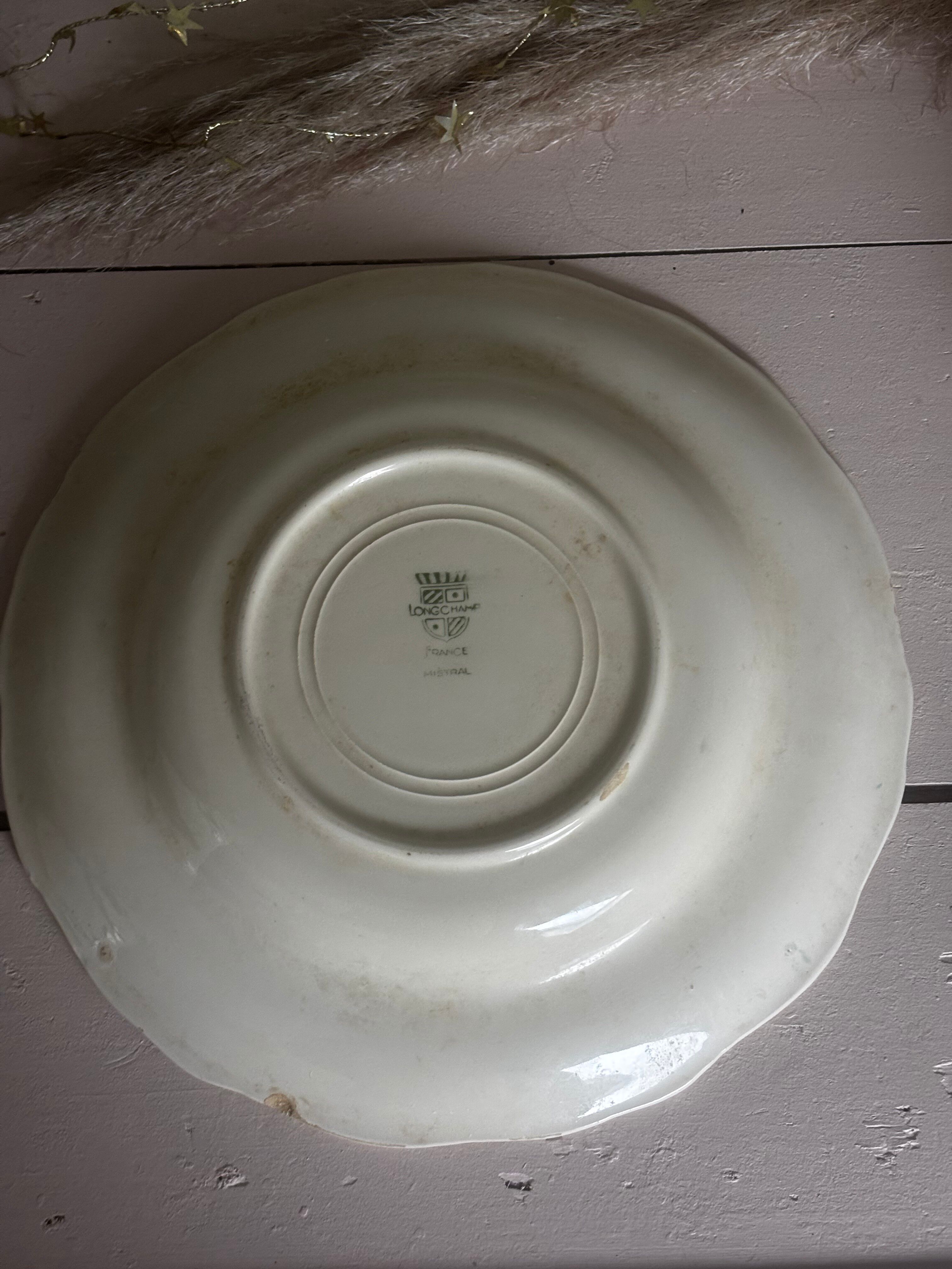 Ancienne assiette creuse Longchamp modèle mistral