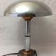 Lampe en chrome 1930 double patine art deco metal doré et cuivre