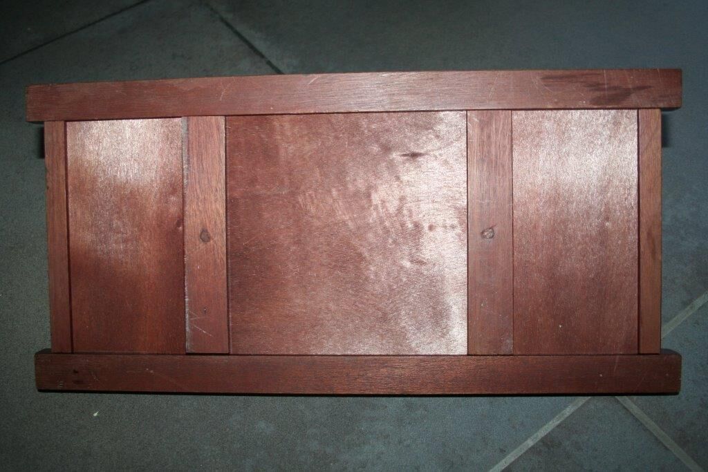 Plteau wood and mirror with 4 compartments glass Deco