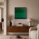 Peinture sur châssis "timeless green" pièce unique signée Bodasca