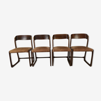 4 baumann sleigh chairs
