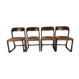 4 baumann sleigh chairs