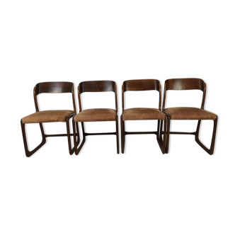 4 baumann sleigh chairs