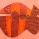 Large ceramic wall panel, stylised fish – 1960s