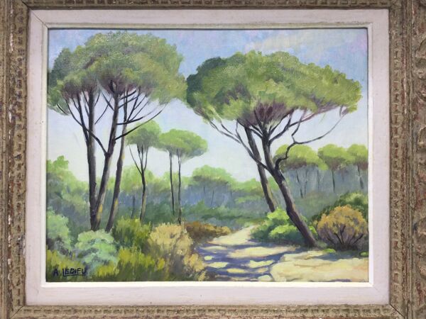 Huile sur toile saint raphaël A. Ledieu